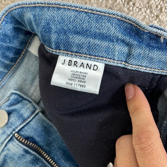 JBRAND JULES SHORT CUT OFF DENIM RAW HEM HIGH waist - Picture 3 of 3